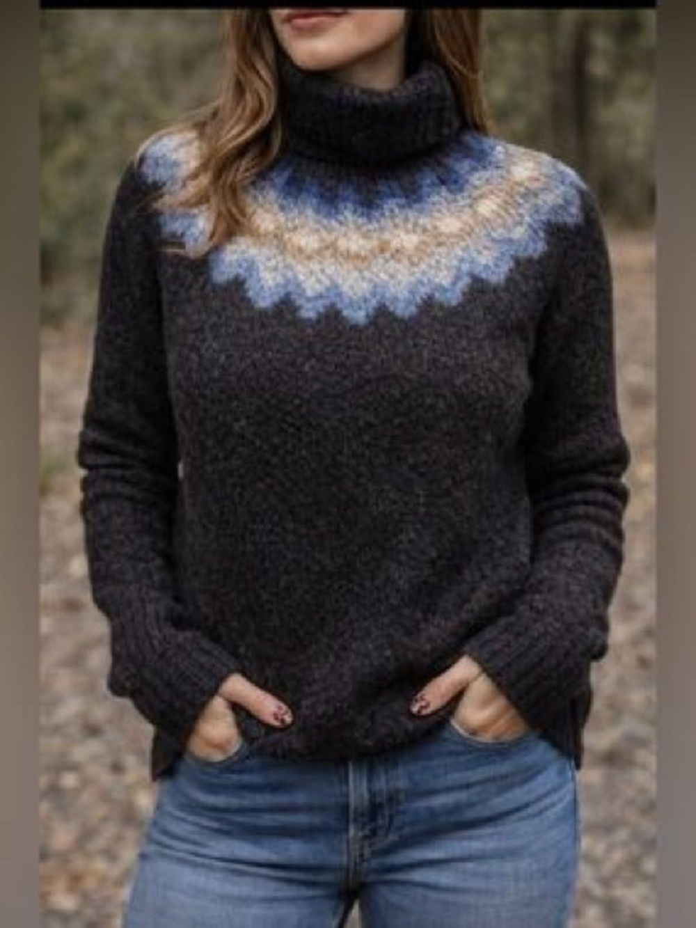 Merino Wool Garnet Hill Sweater Medium Fall Cozy